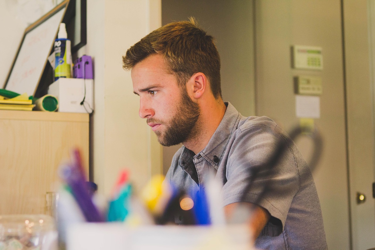 Man working on a business plan for a junk removal business